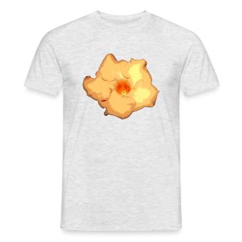 Gelbe Blume - Männer T-Shirt - Grau meliert - Vorne - AI Model Male 178 dark (178cm)