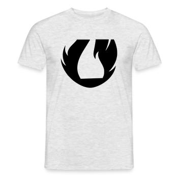 Embrasser la flamme Flamme frénésie - T-shirt homme - gris chiné - Devant - AI Model Male 178 dark (178cm)
