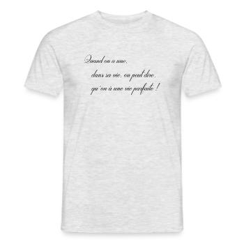 Quand on a une, ( à compléter) ... - T-shirt homme - gris chiné - Devant - AI Model Male 178 dark (178cm)