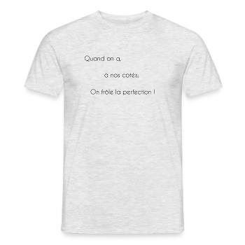Quand on a ( à compléter )... - T-shirt homme - gris chiné - Devant - AI Model Male 178 dark (178cm)