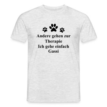 Hund Chien - T-shirt homme - gris chiné - Devant - AI Model Male 178 dark (178cm)