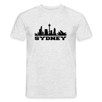 Sydney Design/ Stadt Design - Männer T-Shirt - Grau meliert - Vorne - AI Model Male 178 dark (178cm)