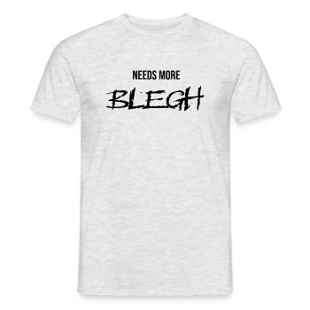 needsmoreblegh black - Männer T-Shirt - Grau meliert - Vorne - AI Model Male 178 dark (178cm)