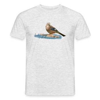 Eichelhäher - Männer T-Shirt - Grau meliert - Vorne - AI Model Male 178 dark (178cm)