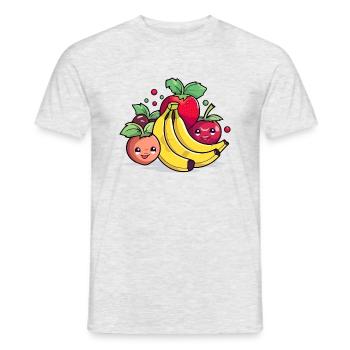 Kawaii fruit n°2 - Men's T-Shirt - heather grey - Front - AI Model Male 178 dark (178cm)