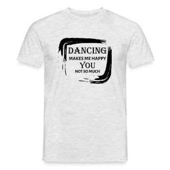 Dancing Dance Music - Männer T-Shirt - Grau meliert - Vorne - AI Model Male 178 dark (178cm)