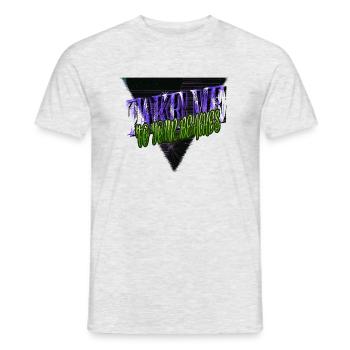 @zackiinnitbrahhh plaisir heureux 2019 tout internet - T-shirt homme - gris chiné - Devant - AI Model Male 178 dark (178cm)