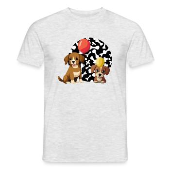 hunde - Männer T-Shirt - Grau meliert - Vorne - AI Model Male 178 dark (178cm)