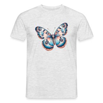 Butterfly, flower - Légèreté Envolée - Men's T-Shirt - heather grey - Front - AI Model Male 178 dark (178cm)