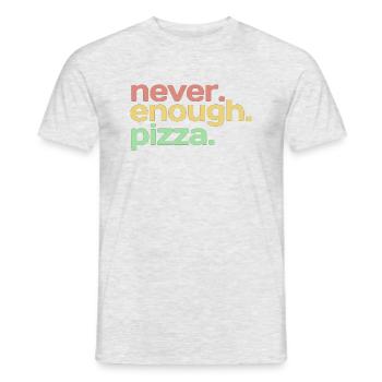 Jamais assez de pizza - Amateurs de pizza - ApriNoeScor - T-shirt homme - gris chiné - Devant - AI Model Male 178 dark (178cm)