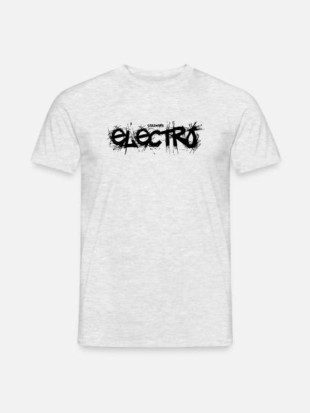 kikkbeatz Electro - Männer T-Shirt - Grau meliert