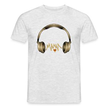 Earphone - Men's T-Shirt - heather grey - Front - AI Model Male 178 dark (178cm)