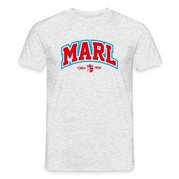 MARL - Männer T-Shirt - Grau meliert - Vorne - AI Model Male 178 dark (178cm)