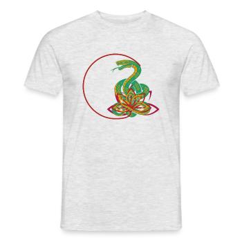 Serpent de vie - T-shirt homme - gris chiné - Devant - AI Model Male 178 dark (178cm)