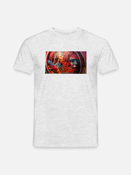 Graffiti World 5 - Männer T-Shirt - Grau meliert