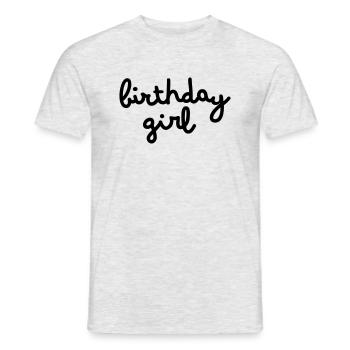 Birthday Girl - Männer T-Shirt - Grau meliert - Vorne - AI Model Male 178 dark (178cm)
