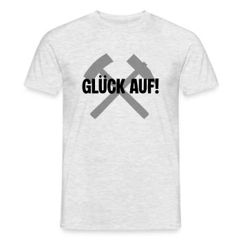 Glueck auf Erzgebirge Bergbau - Männer T-Shirt - Grau meliert - Vorne - AI Model Male 178 dark (178cm)