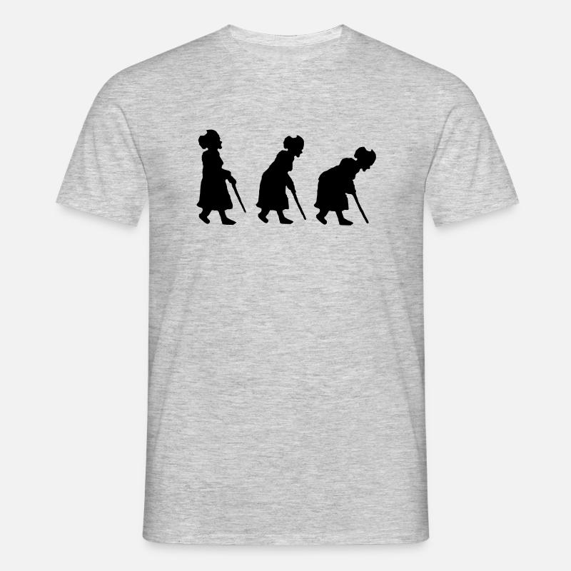 oma re-evolution - Männer T-Shirt - Grau meliert