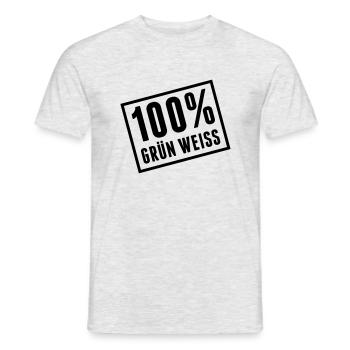 100_gruen_weiss__f1 - T-shirt homme - gris chiné - Devant - AI Model Male 178 dark (178cm)