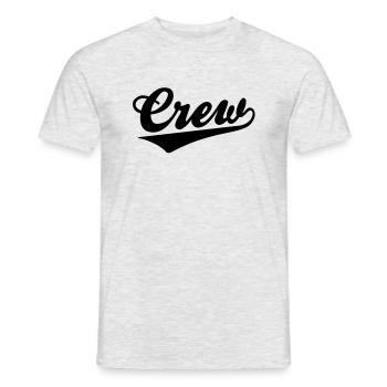 Crew - Männer T-Shirt - Grau meliert - Vorne - AI Model Male 178 dark (178cm)