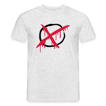 X - T-shirt homme - gris chiné - Devant - AI Model Male 178 dark (178cm)