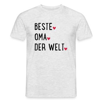 Bedste bedstemor - Mænd T-shirt - grå meleret - Foran - AI Model Male 178 dark (178cm)