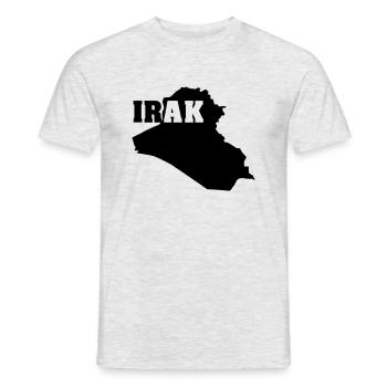 Irak (ID: 002004) - T-shirt homme - gris chiné - Devant - AI Model Male 178 dark (178cm)