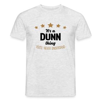It's a dunn name thing stars never unders - Men's T-Shirt - heather grey - Front - AI Model Male 178 dark (178cm)