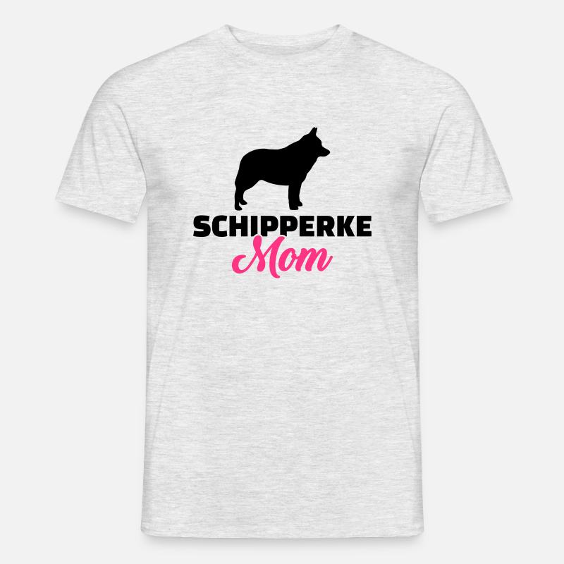 Schipperke - Männer T-Shirt - Grau meliert