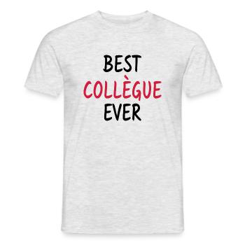 Best Collègue Ever - Meilleur collègue du monde - T-shirt homme - gris chiné - Devant - AI Model Male 178 dark (178cm)