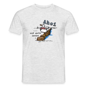 Ahoi et bonne humeur - T-shirt homme - gris chiné - Devant - AI Model Male 178 dark (178cm)