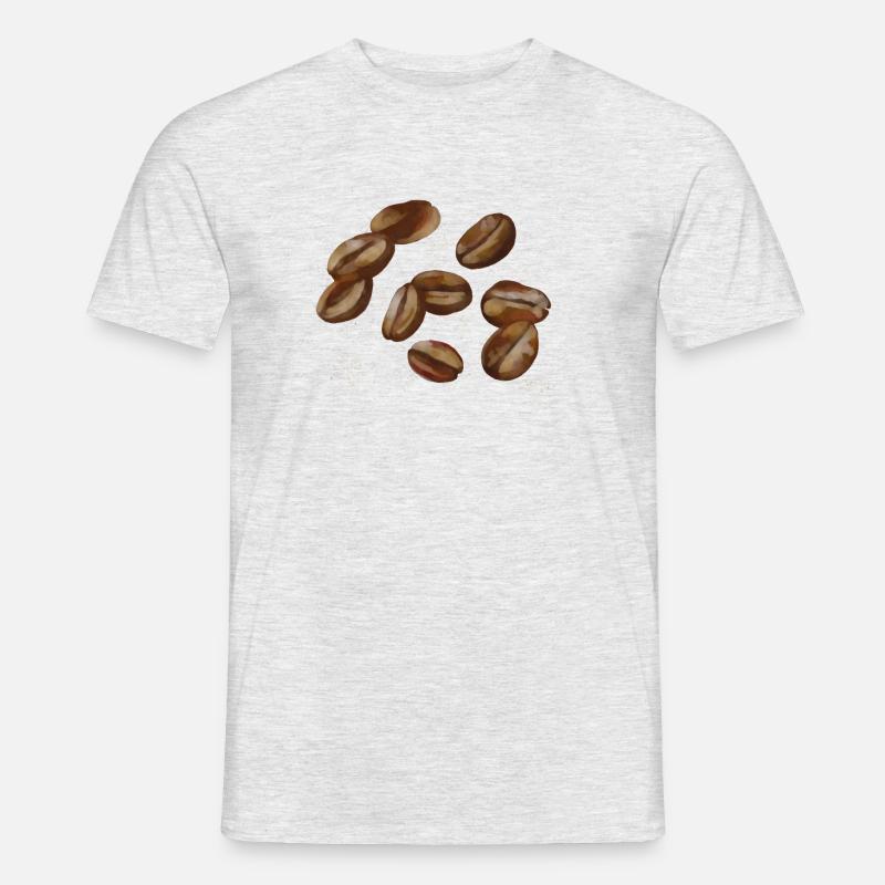 Kaffeebohnen - Männer T-Shirt - Grau meliert