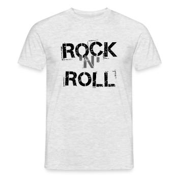 Rock 'n' Roll - T-shirt homme - gris chiné - Devant - AI Model Male 178 dark (178cm)