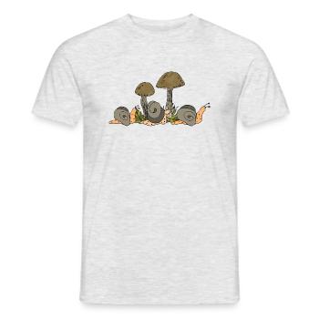 Escargots - T-shirt homme - gris chiné - Devant - AI Model Male 178 dark (178cm)