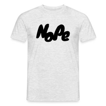 NoPe - Männer T-Shirt - Grau meliert - Vorne - AI Model Male 178 dark (178cm)