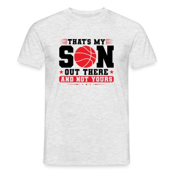 Basketball Sohn Basketball Mutter Sport Geschenk - Männer T-Shirt - Grau meliert - Vorne - AI Model Male 178 dark (178cm)