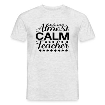 Professeur presque calme - T-shirt homme - gris chiné - Devant - AI Model Male 178 dark (178cm)