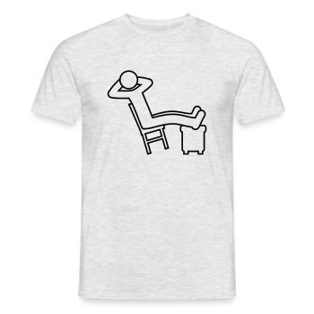 Relax Man Chair Icon - Men's T-Shirt - heather grey - Front - AI Model Male 178 dark (178cm)