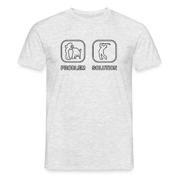 Golf Golfspielerin Golfschläger Spruch Golfball - Männer T-Shirt - Grau meliert - Vorne - AI Model Male 178 dark (178cm)