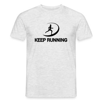 Marathon Triathlon Running Jogging Biking Cycling - Men's T-Shirt - heather grey - Front - AI Model Male 178 dark (178cm)