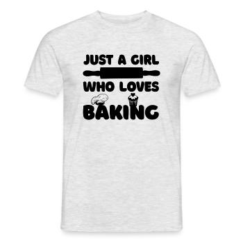 Baker Bake Pastry Chef Bakery Confectionery - Men's T-Shirt - heather grey - Front - AI Model Male 178 dark (178cm)