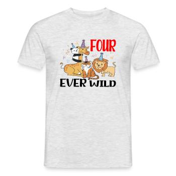 Four Ever Wild 41 - Männer T-Shirt - Grau meliert - Vorne - AI Model Male 178 dark (178cm)