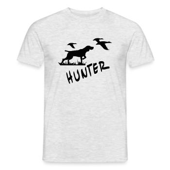 Hunting Dog Hunter Young Hunter Dog Handler - Men's T-Shirt - heather grey - Front - AI Model Male 178 dark (178cm)