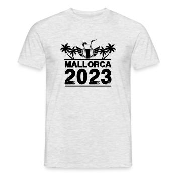 mallorca 2023 - Männer T-Shirt - Grau meliert - Vorne - AI Model Male 178 dark (178cm)