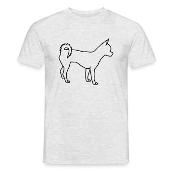 Chihuahua lineart 1 - Men's T-Shirt - heather grey - Front - AI Model Male 178 dark (178cm)
