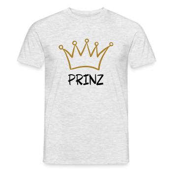 PRINZ 1 - Männer T-Shirt - Grau meliert - Vorne - AI Model Male 178 dark (178cm)