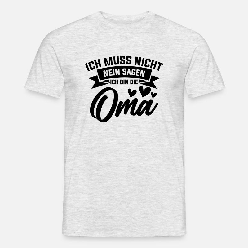 Mutter Oma Spruch Geschenk Mama Muttertag - Männer T-Shirt - Grau meliert