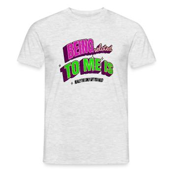 Dinosaur Fan Bubaprints Computer Geek Bday - Men's T-Shirt - heather grey - Front - AI Model Male 178 dark (178cm)