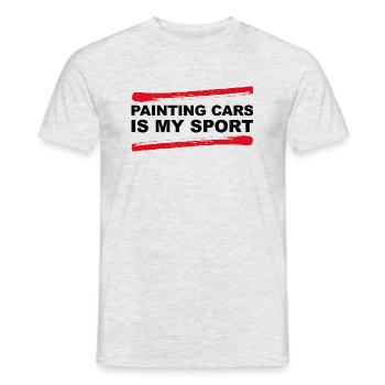 Painting Cars Is My Sport - Auto Lacquer Gift - Men's T-Shirt - heather grey - Front - AI Model Male 178 dark (178cm)