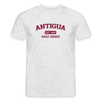Antigua and Barbuda - St John's - West Indies - Men's T-Shirt - heather grey - Front - AI Model Male 178 dark (178cm)